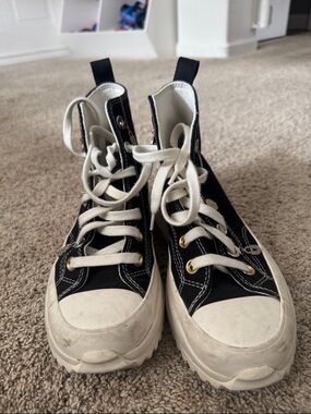 Converse Run Star Hike High Platform Charms Black Gold